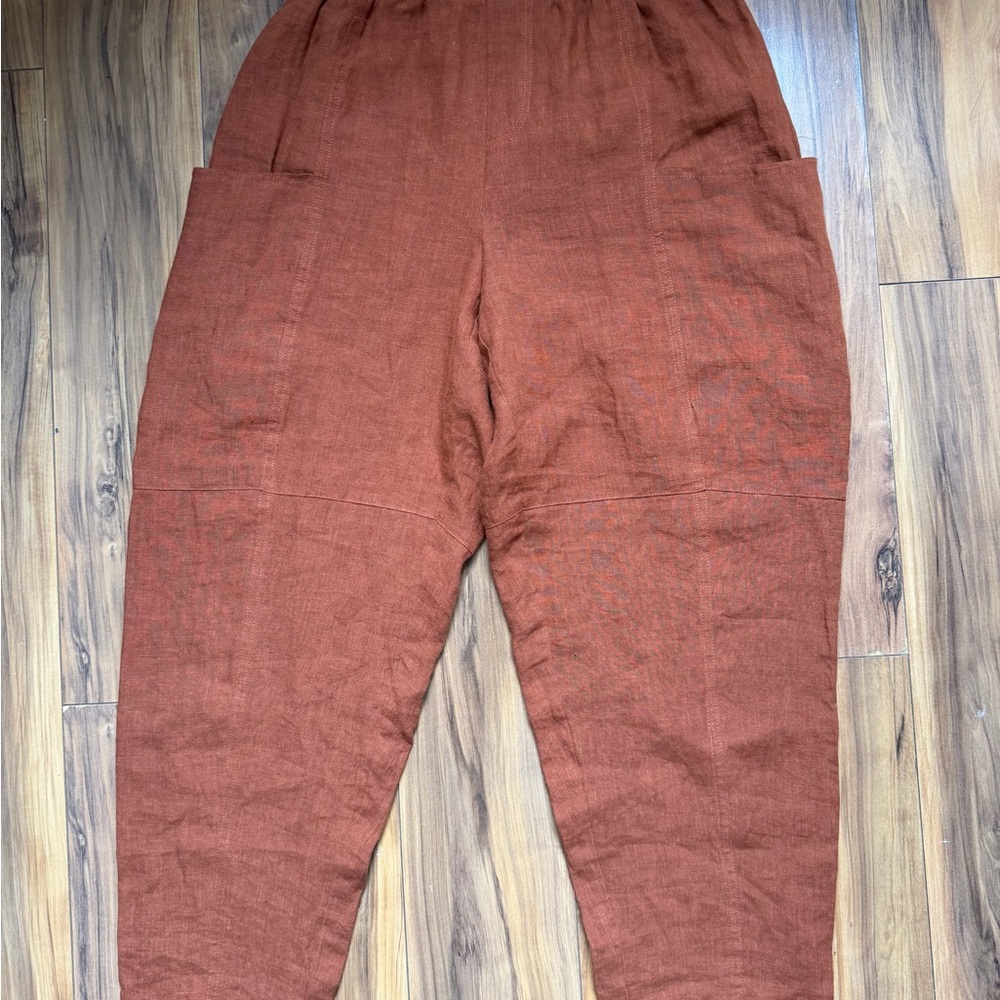 Mineral 100% linen in orange/brown women’s  Pants
